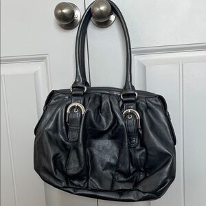 Badgley Mischa Gunmetal Grey Leather Shoulder Bag